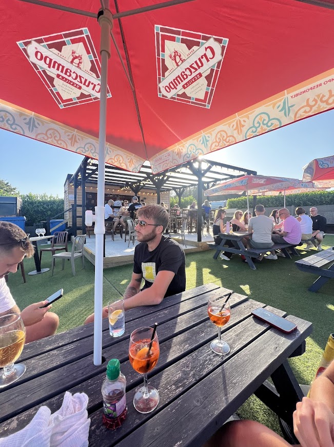 Sam's Bar at Kingsdown Camping with seating area